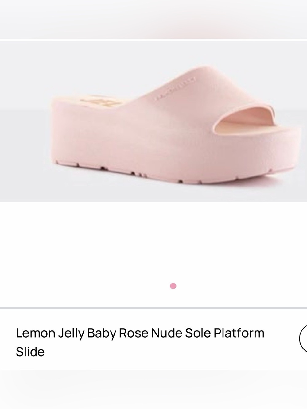 Platform Slide Sandal in Baby Rose